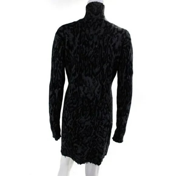 Leopard print wool sweater dress - Picture 2 of 6